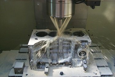 Engine block machining